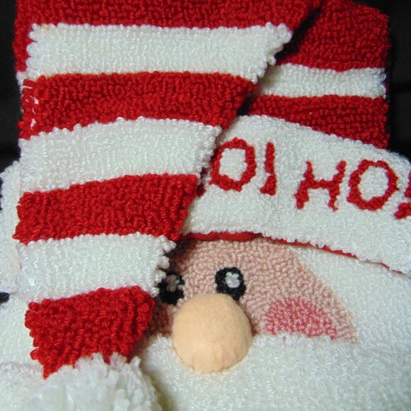 Santa Claus Stocking, Hook and Loop 3D, 19 in long x 8 in wide, Hook, Fillable - Picture 6 of 12